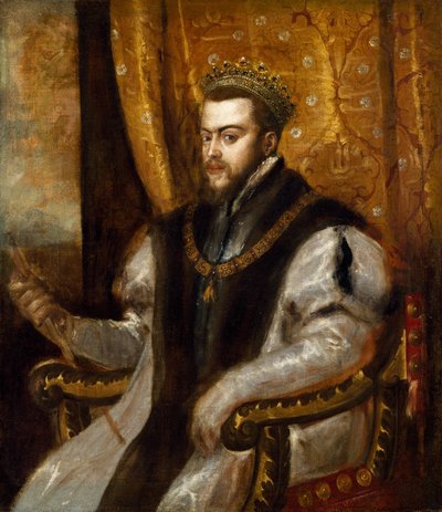 Rey Felipe II de España de Tiziano Vecelli